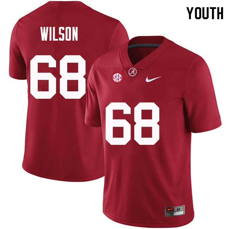 Youth #68 Taylor Wilson Alabama Crimson Tide College Football Jerseys Sale-Crimson